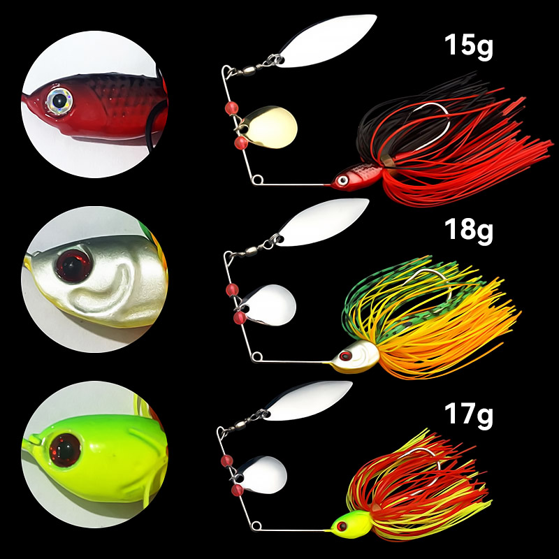 Bazooka 15g 18g Spinnerbait Fi - đánh giá và giá Fishing Equipment Parts