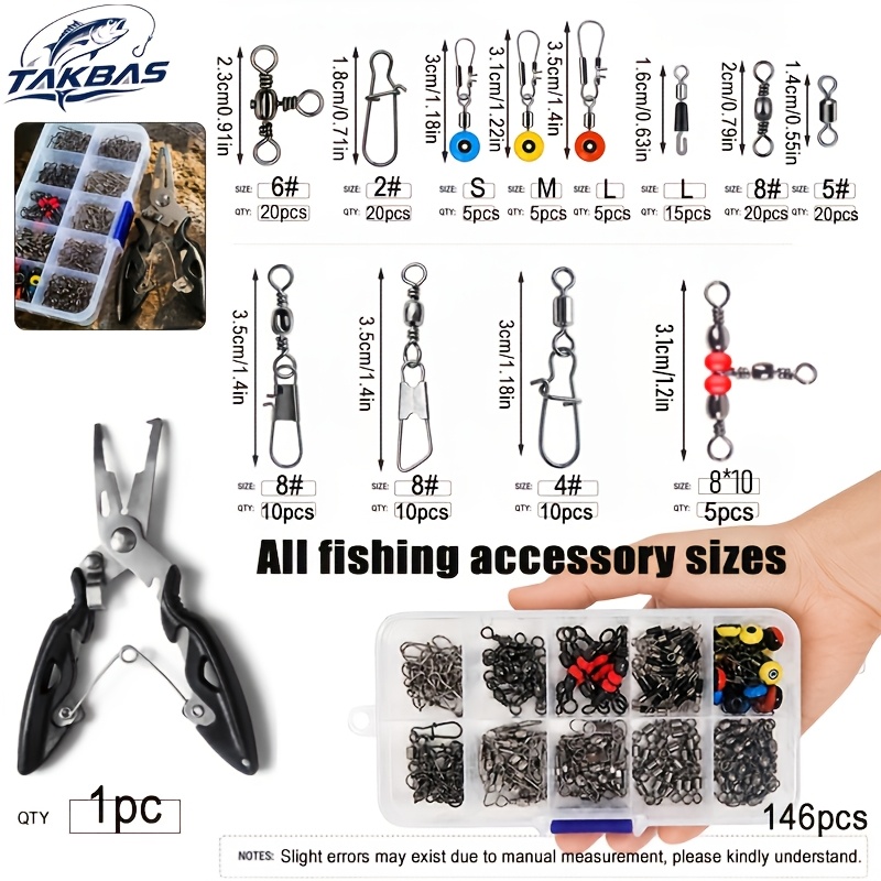 146pcs Fishing Terminal Tackle - đánh giá và giá Fishing Pliers