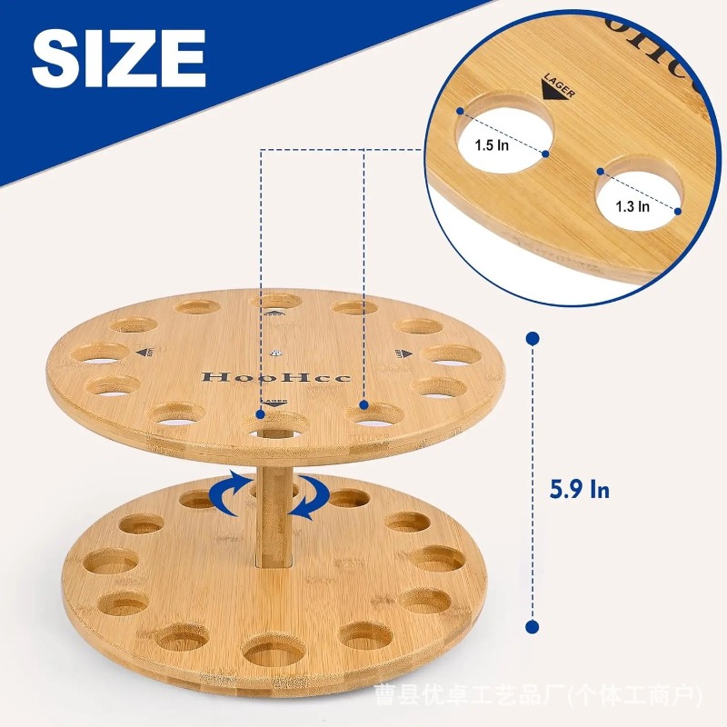 Round Solid Wood Fishing Rod S - đánh giá và giá Fishing Equipment Holder