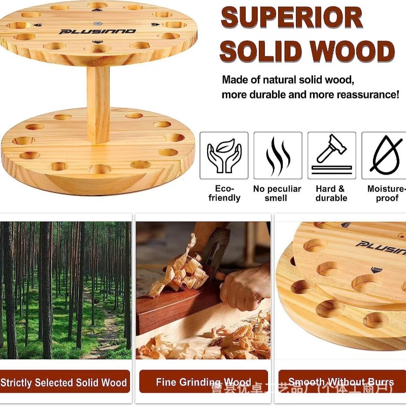 Round Solid Wood Fishing Rod S - đánh giá và giá Fishing Equipment Holder