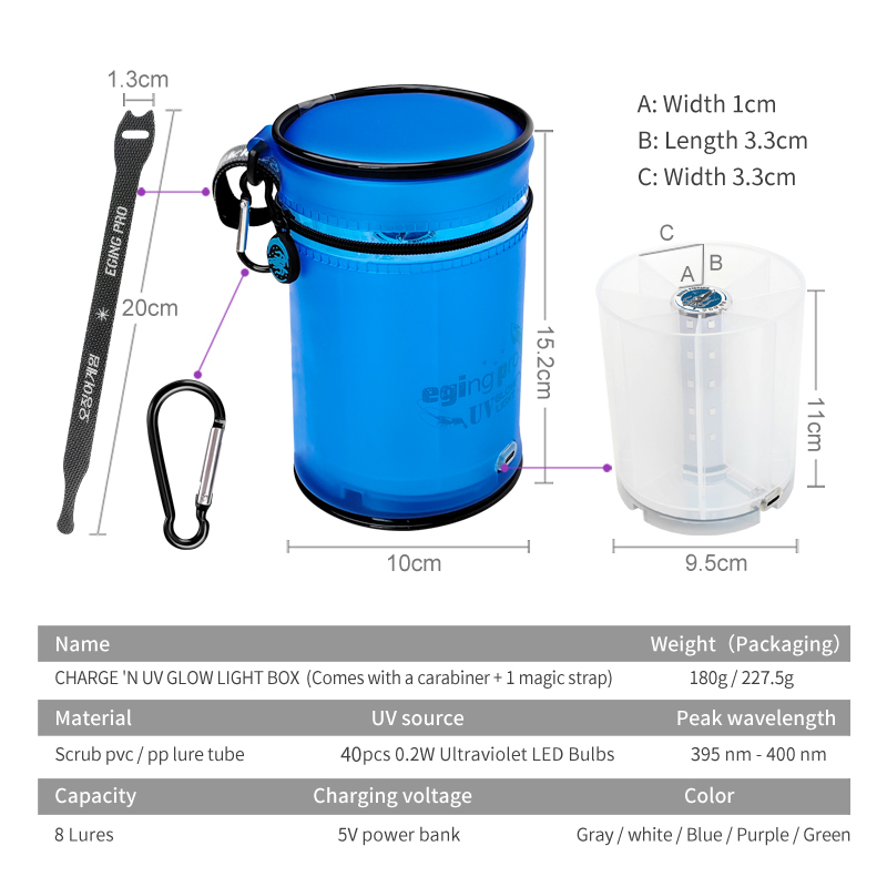 New Fishing Bags Lure UV Glow  - đánh giá và giá Fishing Equipment Bait